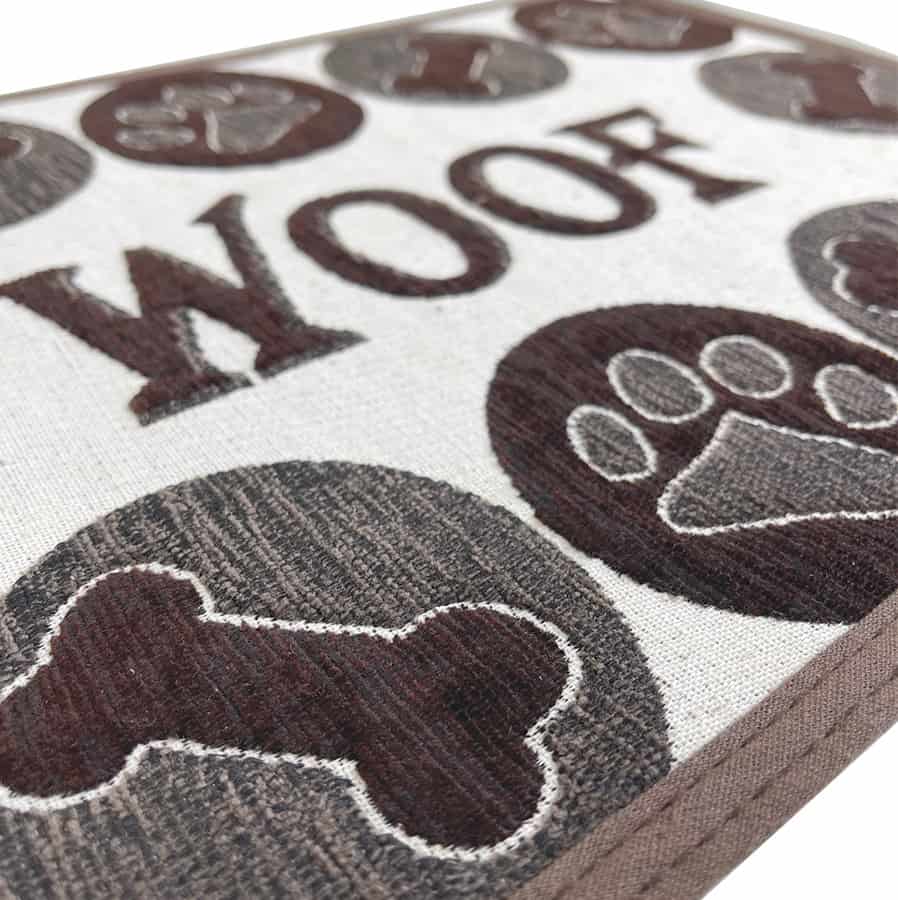 Bella® Fashion Woof Chenille Pet Food Mat