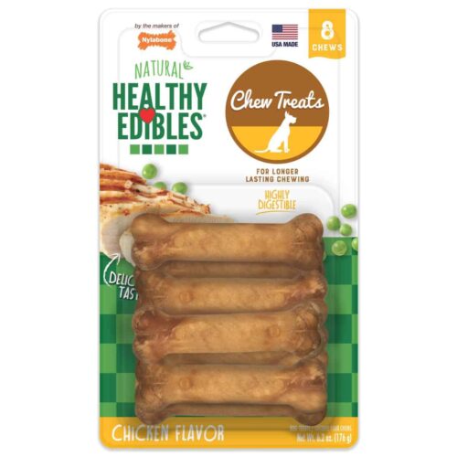 Healthy Edibles Chicken Dog Chew Treats Petite 8 Ct