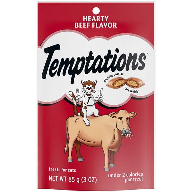 Temptations Hearty Beef Flavor Cat Treats 3 oz