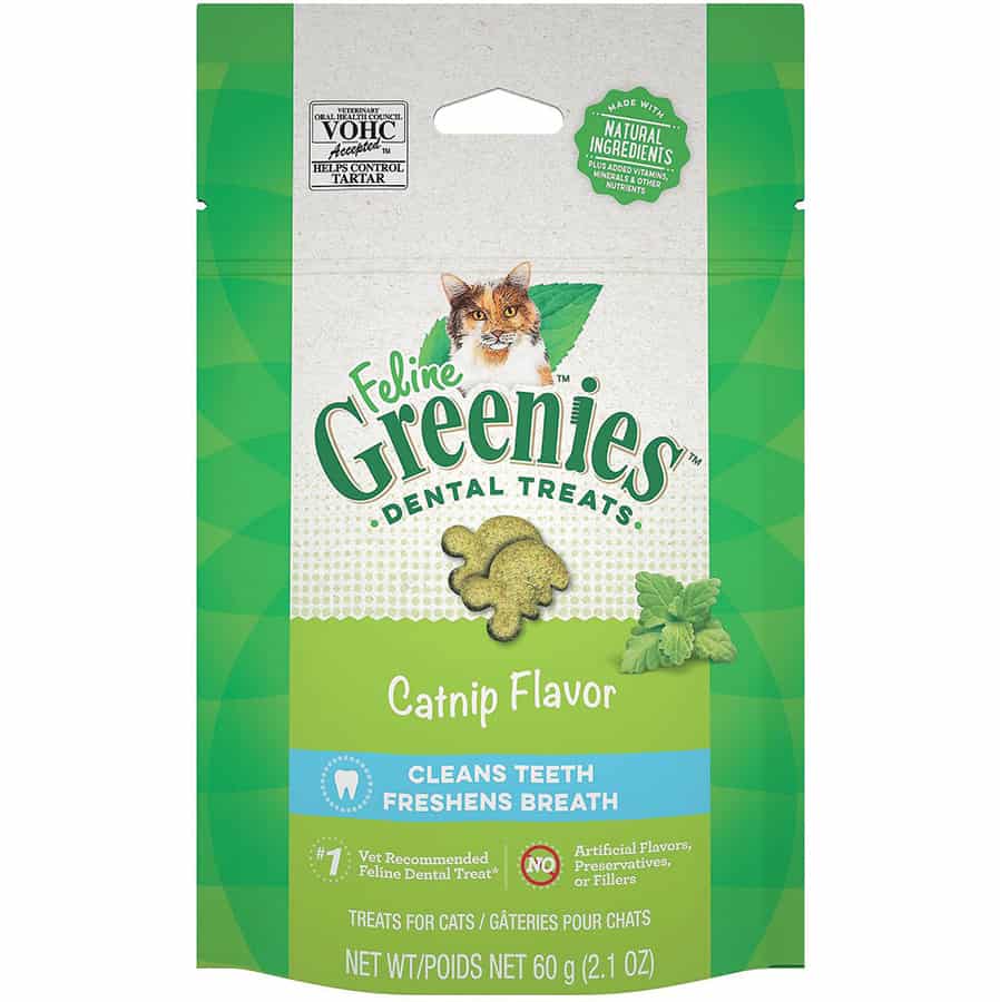 Feline Greenies Dental Treats Catnip 2.1 oz