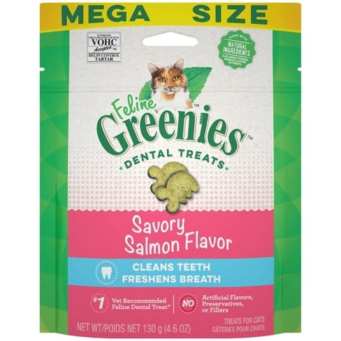 Feline Greenies Dental Treats Salmon 4.6 oz