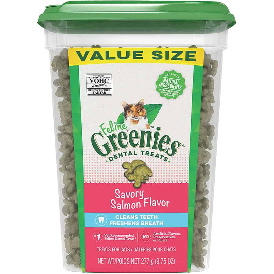 Feline Greenies Dental Treats Salmon 9.75 oz
