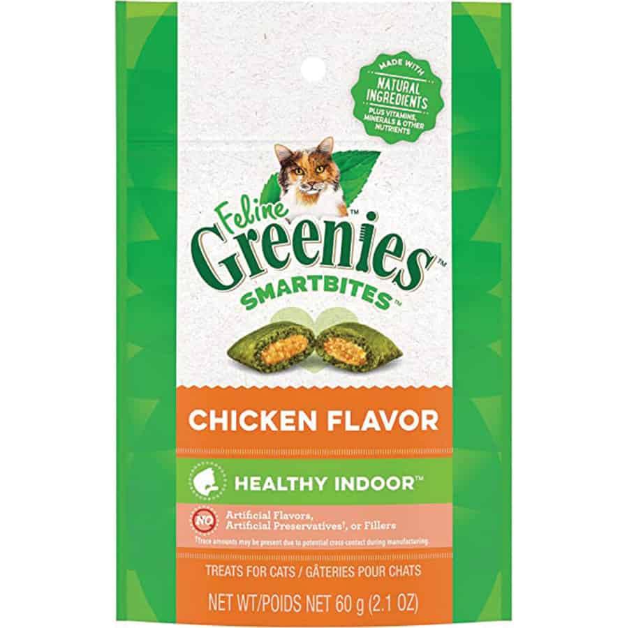Feline Greenies Smartbites Hairball Control Chicken 2.1 oz