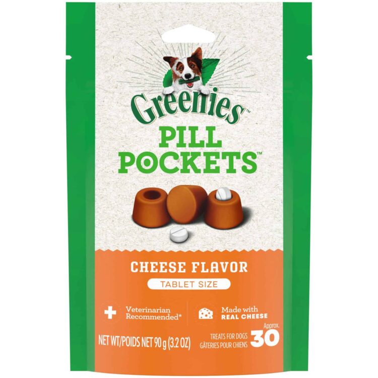 Greenies Pill Pockets for Dogs (Tablet Size) Cheese 30 Ct
