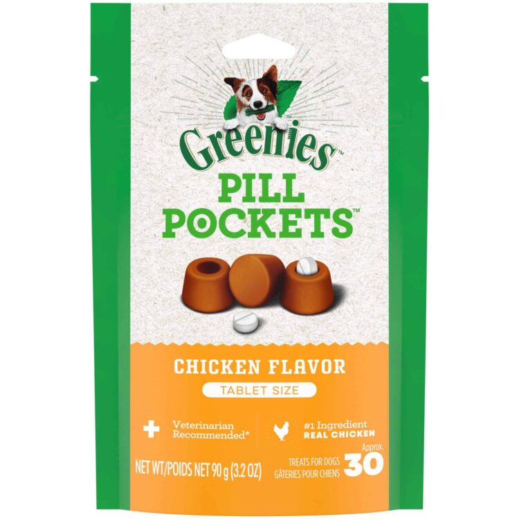 Greenies Pill Pockets for Dogs (Tablet Size) Chicken 30 Ct