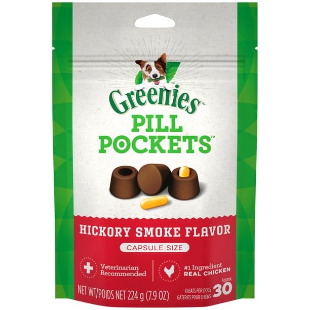 Greenies Pill Pockets for Dogs (Capsule Size) Hickory Smoke 30 Ct