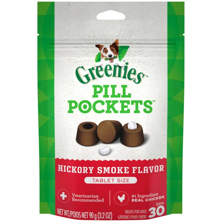 Greenies Pill Pockets for Dogs (Tablet Size) Hickory Smoke 30 Ct