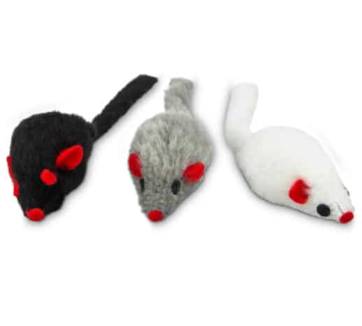 Multipet Assorted Fur Mice Cat Toy
