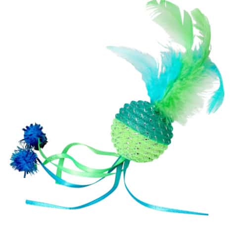 Multipet Assorted Two-Tone Mesh Ball Cat Toy