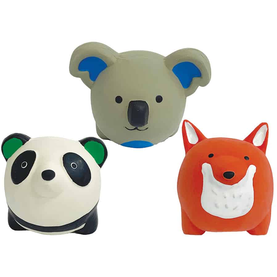 Multipet Latex Assorted Round Animal Dog Toy