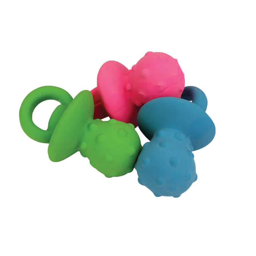 Multipet Assorted Latex Pacifier Dog Toys 4"