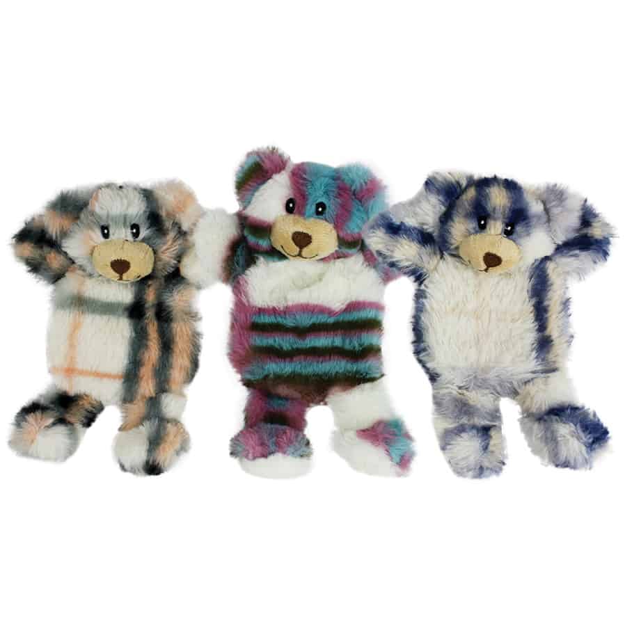 Minipet Assorted Berman Bears Dog Toy 7"