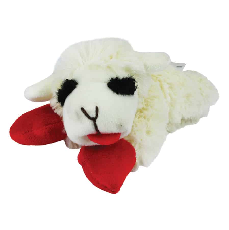 Multipet Plush Lamb Chop Dog Toy 6"