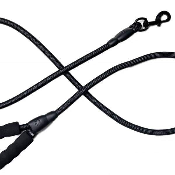 Bark Appeal Rope Leash 6' Black