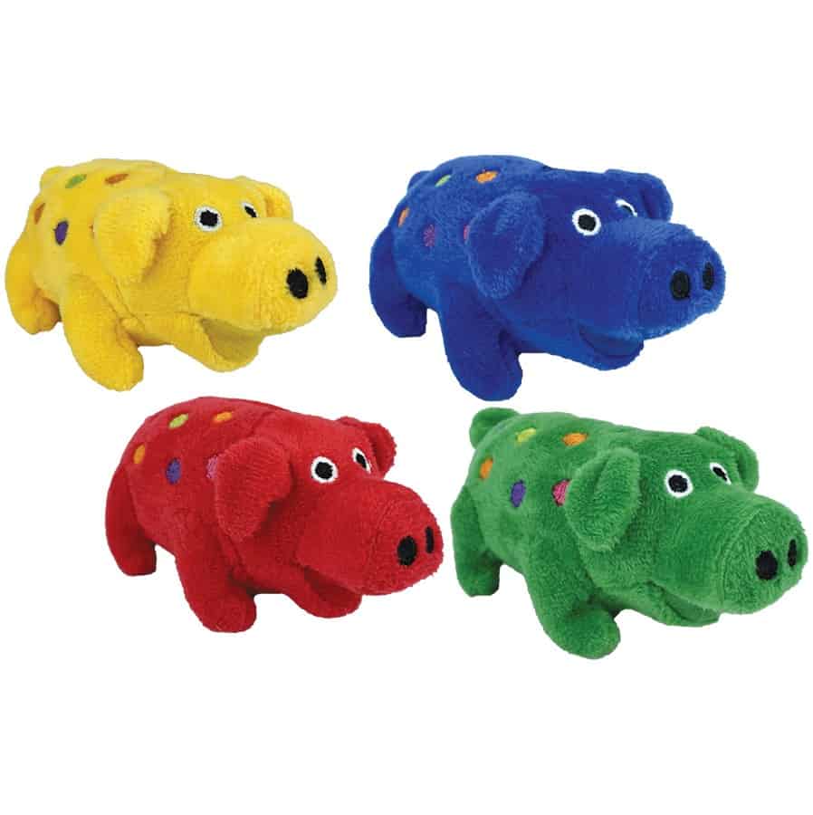 Minipet Globlet Pig Plush Dog Toy 4" Assorted