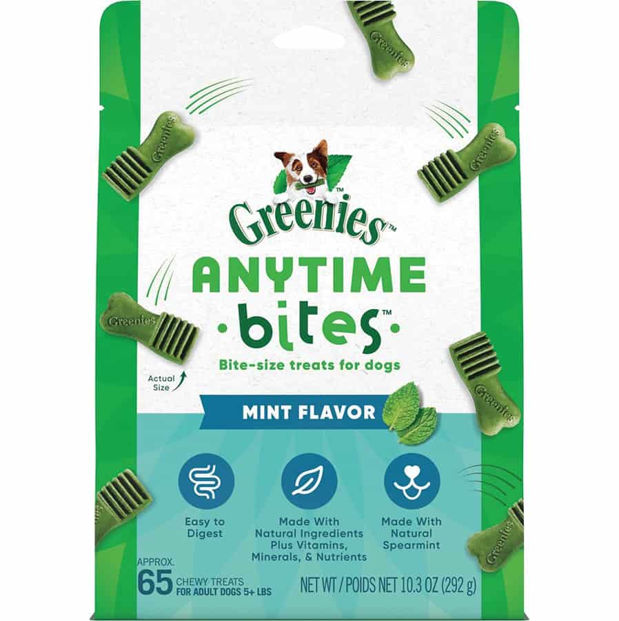 Greenies Anytime Bites Mint Flavor Dog Treats 10 oz