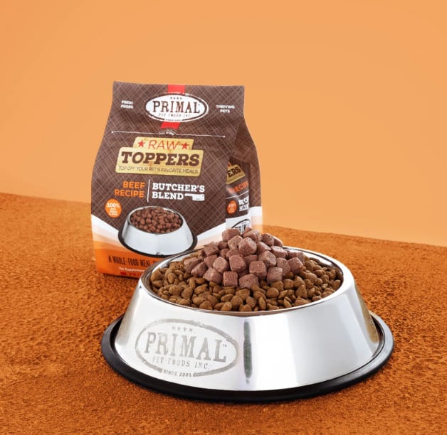 Primal Frozen BEEF Butchers Blend Fresh Food Toppers for Dogs & Cats 2 lb