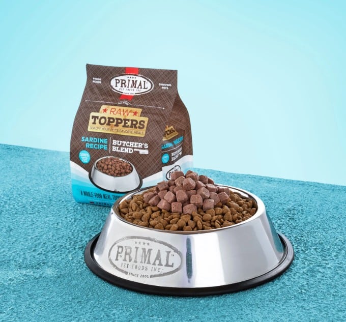 Primal Frozen SARDINE Butchers Blend Fresh Food Toppers for Dogs & Cats 2 lb