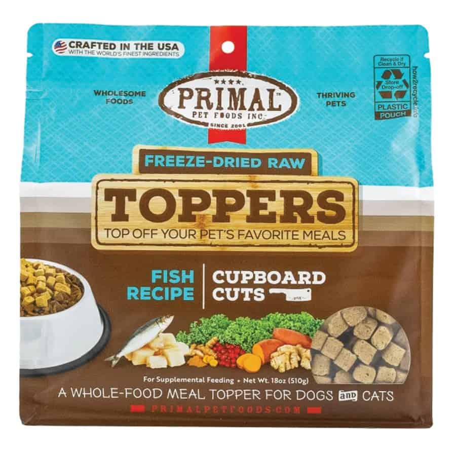 Primal Cupboard Cuts Freeze Dried Dog Food Toppers Fish 3.5 oz