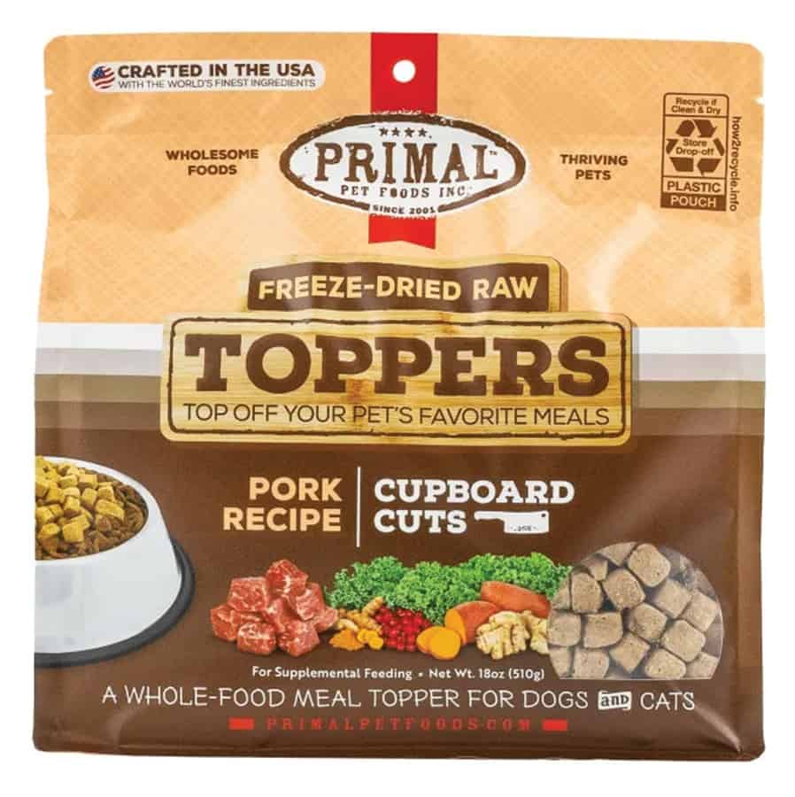 Primal Cupboard Cuts Freeze Dried Dog Food Toppers Pork 3.5 oz