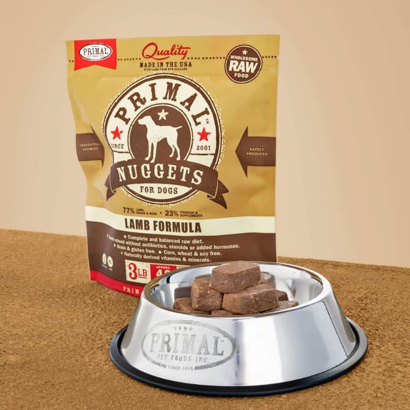 Primal Canine Raw Frozen Lamb Nuggets 3 lb