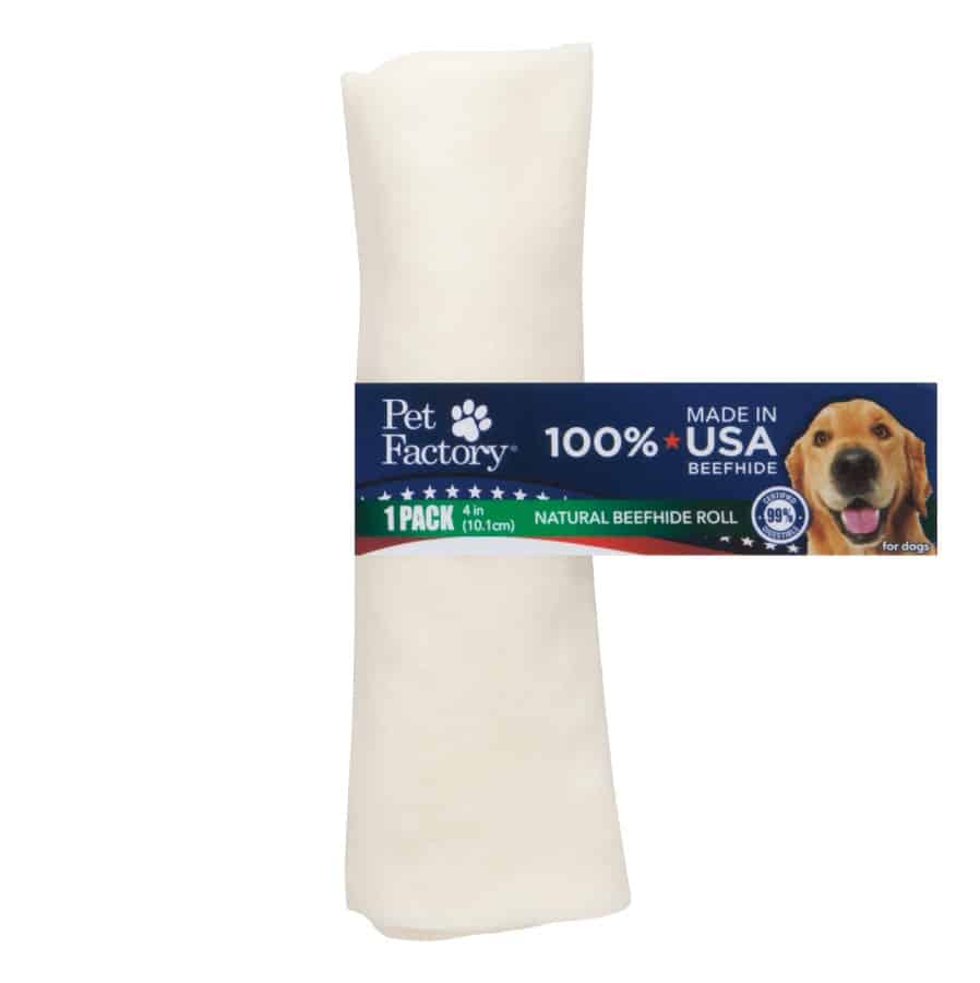 Pet Factory Beefhide Rawhide Retriever Roll 4"