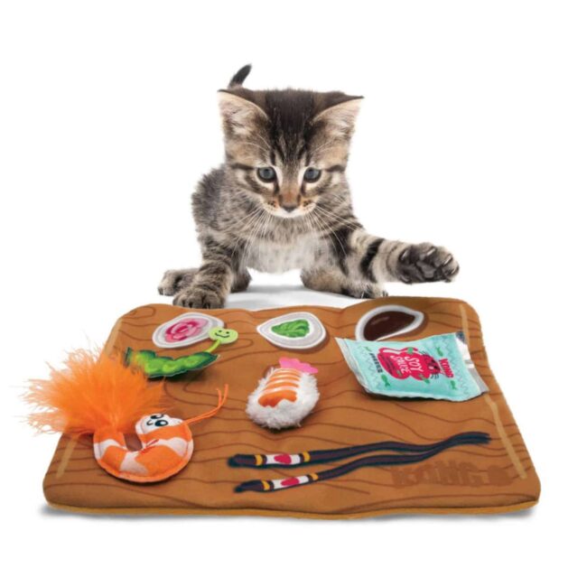 KONG Pull-A-Partz Catnip Sushi Cat Toy Mat