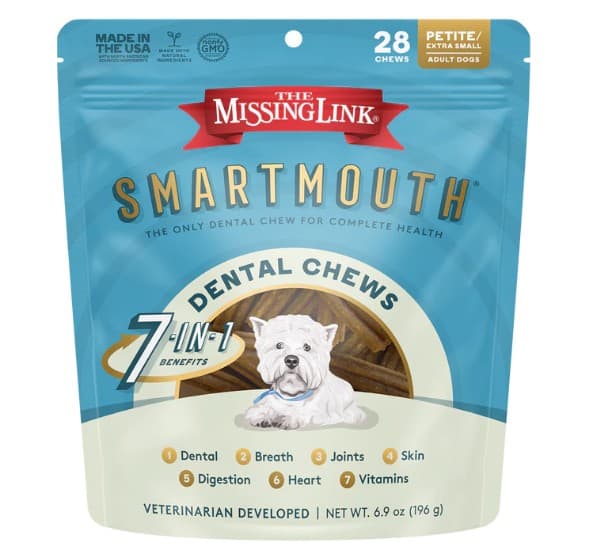 Missing Link Smartmouth Dental Chews Petite-XS 28 Ct