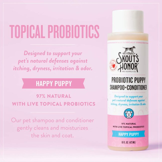 Skout's Honor Happy Puppy Probiotic Shampoo & Conditioner 16 oz
