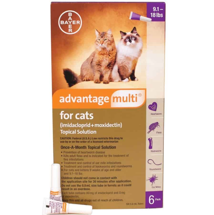 Advantage Multi Topical Solution for Cats 9.1-18 lbs 6 Pack