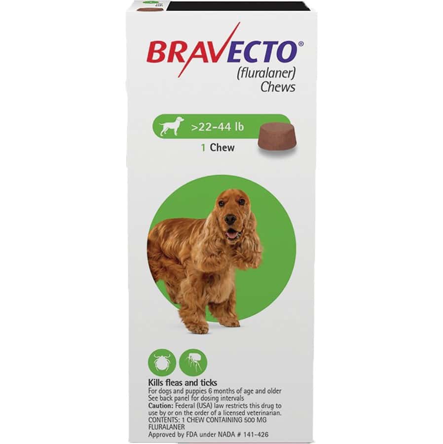 Bravecto Chewable Flea & Tick Preventative for Dogs 22-44 lb