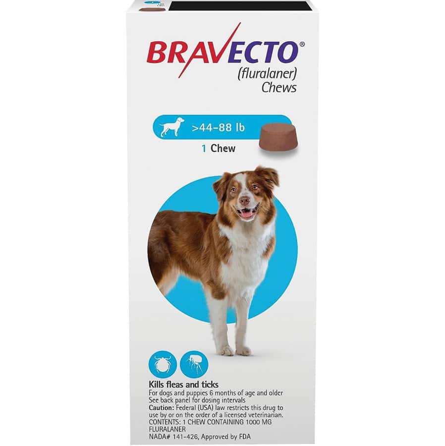 Bravecto Chewable Flea & Tick Preventative for Dogs 44-88 lb