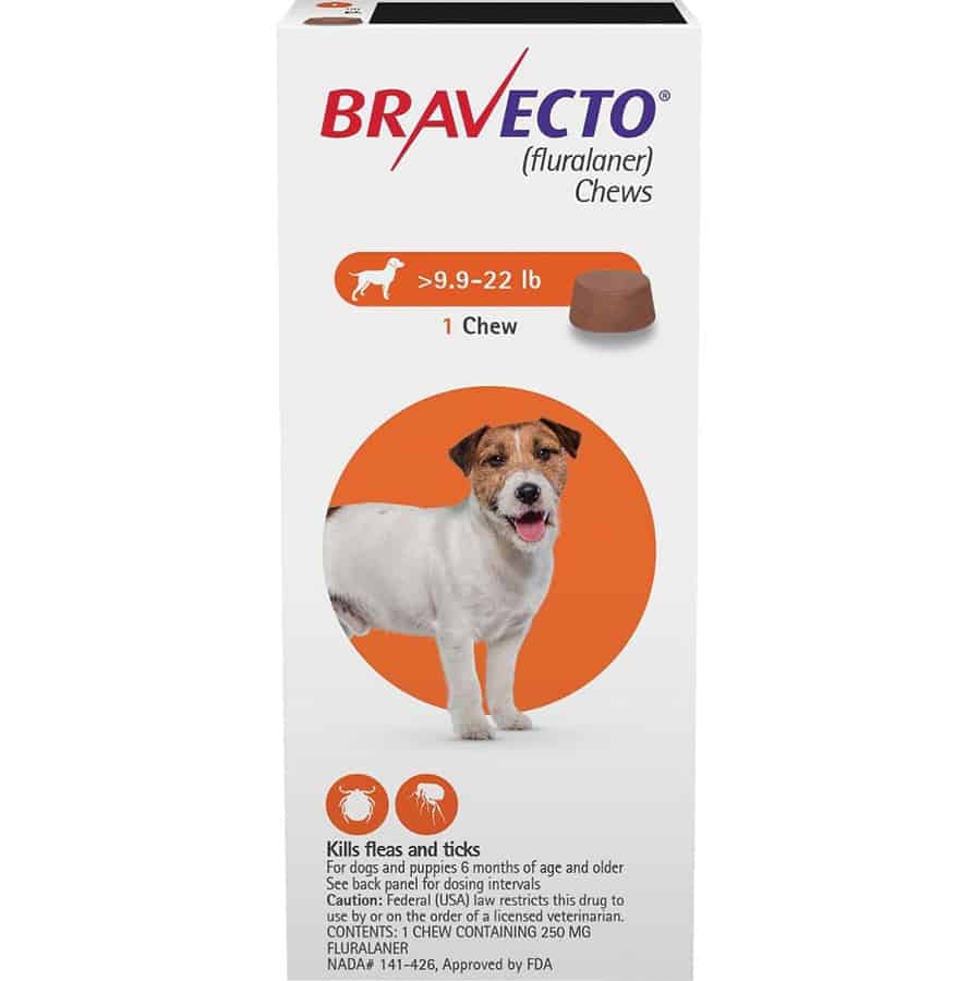 Bravecto Chewable Flea & Tick Preventative for Dogs 9.9-22 lb