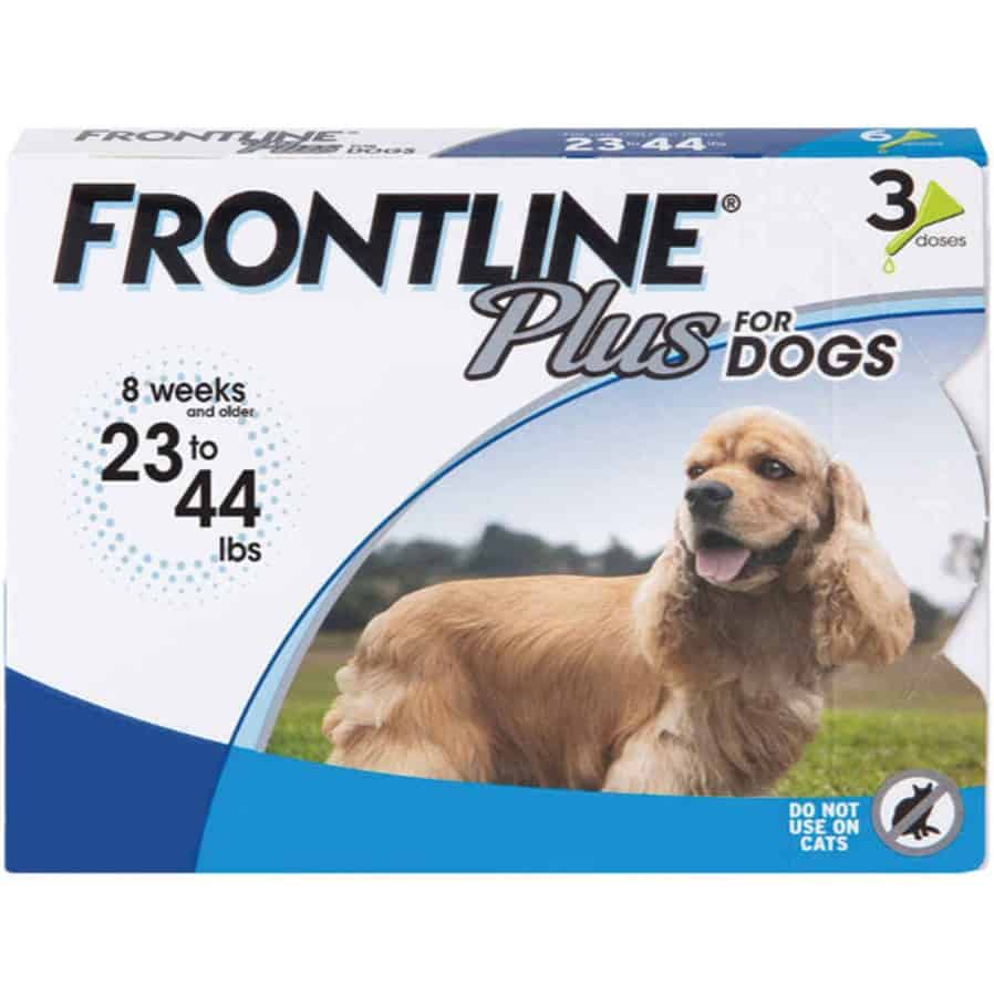 Frontline Plus Flea & Tick Spot-On for Dogs 23-44 lbs 3 Pack