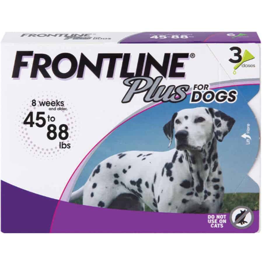 Frontline Plus Flea & Tick Spot-On for Dogs 45-88 lbs 3 Pack