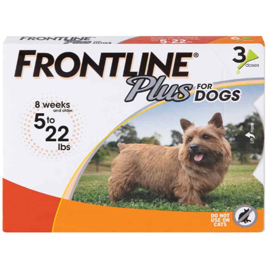 Frontline Plus Flea & Tick Spot-On for Dogs 5-22 lbs 3 Pack
