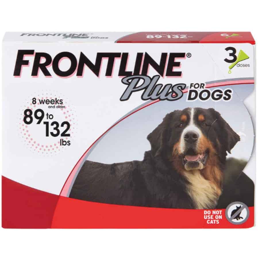 Frontline Plus Flea & Tick Spot-On for Dogs 89-132 lbs 3 Pack