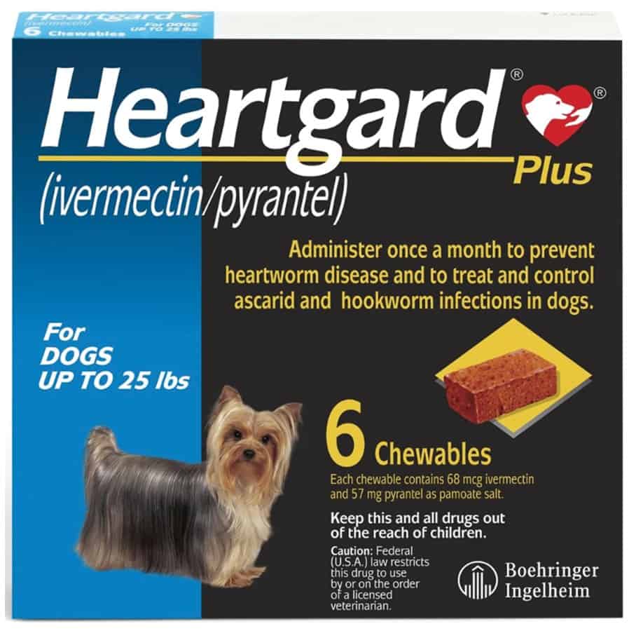 Heartgard Plus Soft Chews for Dogs up to 25 lbs 6 Pack