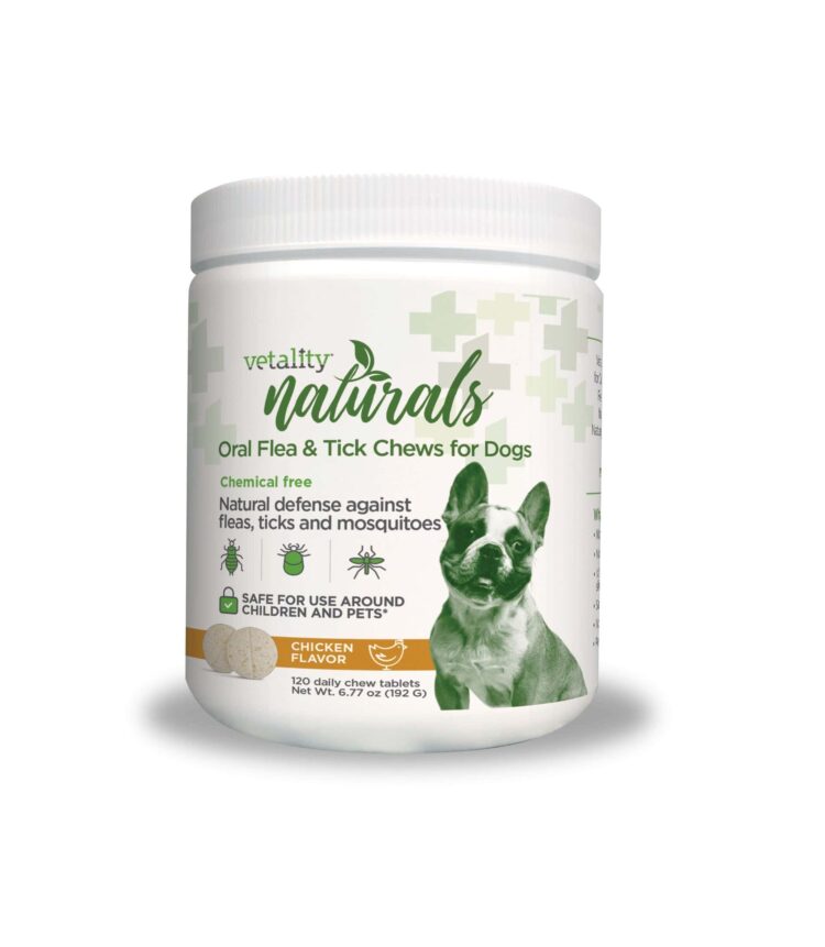 Vetality Naturals Oral Flea & Tick Chews for Dogs 120 Ct
