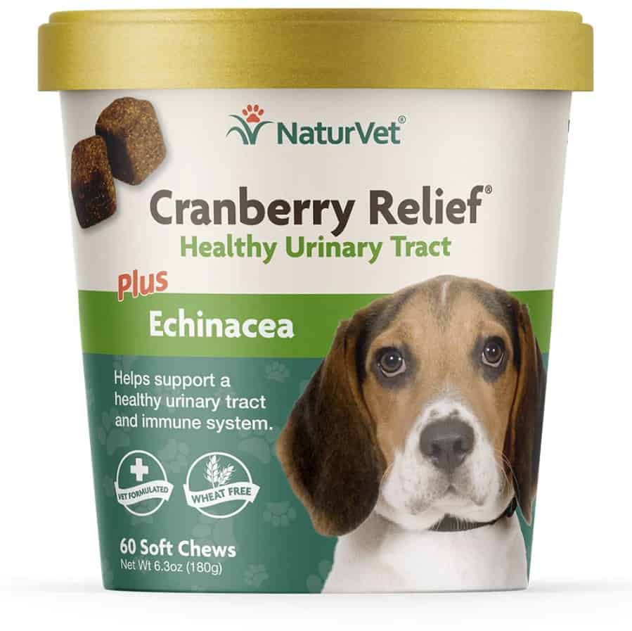 NaturVet Cranberry Relief Soft Chews for Dogs 60 Ct