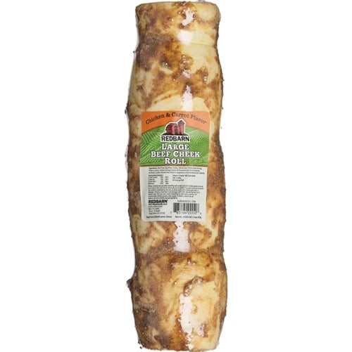 Redbarn Beef Cheek Roll w/ Chicken & Carrot Flavor Dog Chew