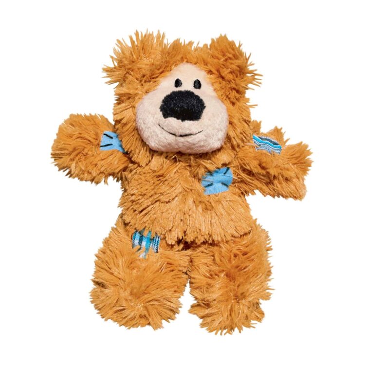 KONG Assorted Softies Patchwork Bear Cat Toy
