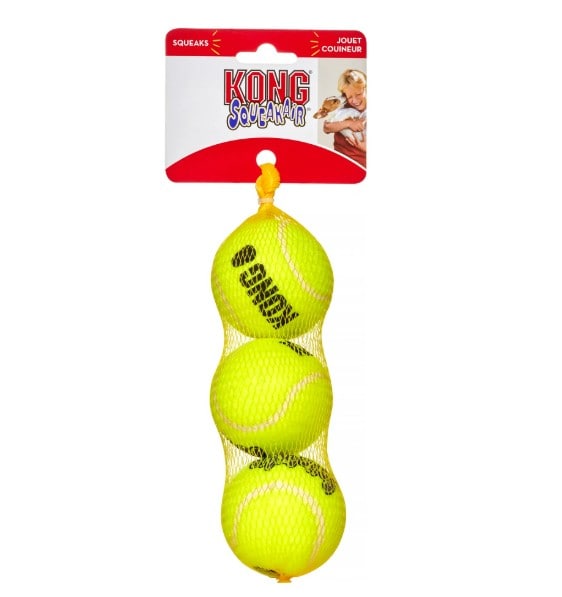 KONG SqueakAir Ball Dog Toy Medium 3 Pk