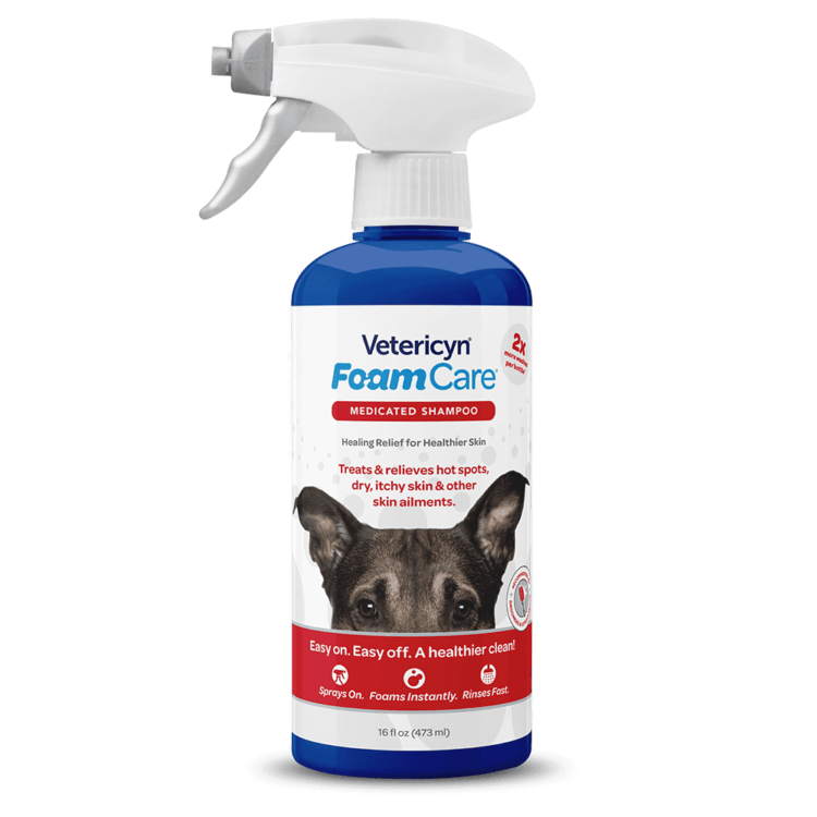 Vetericyn FoamCare Pet Medicated Shampoo Spray 16 oz