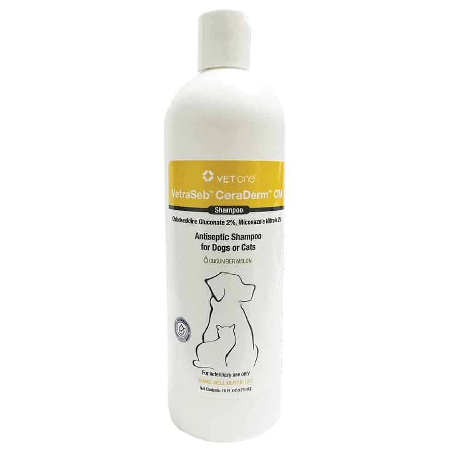VetOne VetraSeb CeraDerm CM Antiseptic Shampoo 16 oz