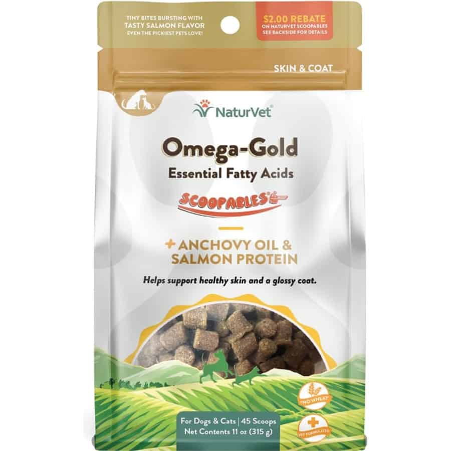 NaturVet Scoopables Omega-Gold Skin Supplement 11 oz