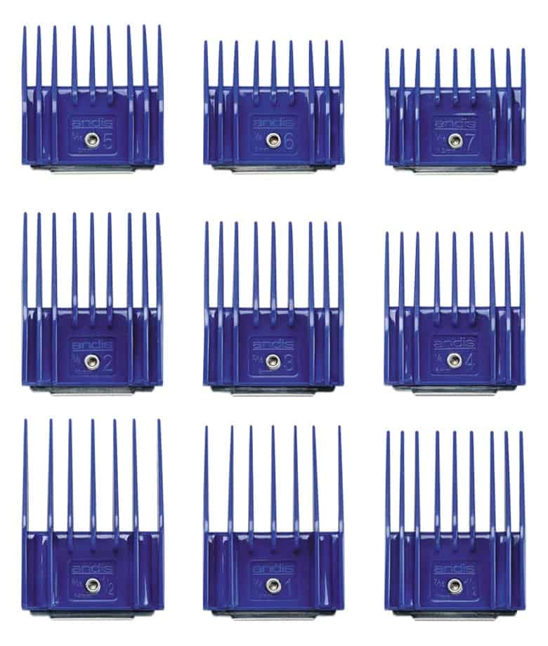 Andis 9 Piece Small Comb Set Attachments