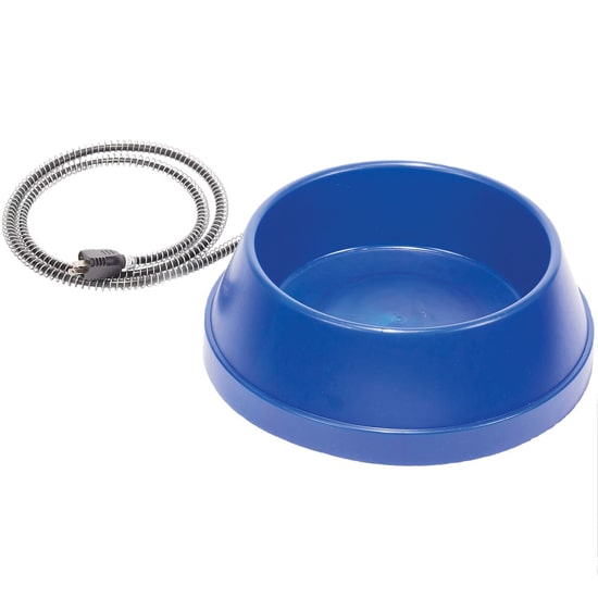 Heated Pet Bowl 5 Quart Plastic Blue