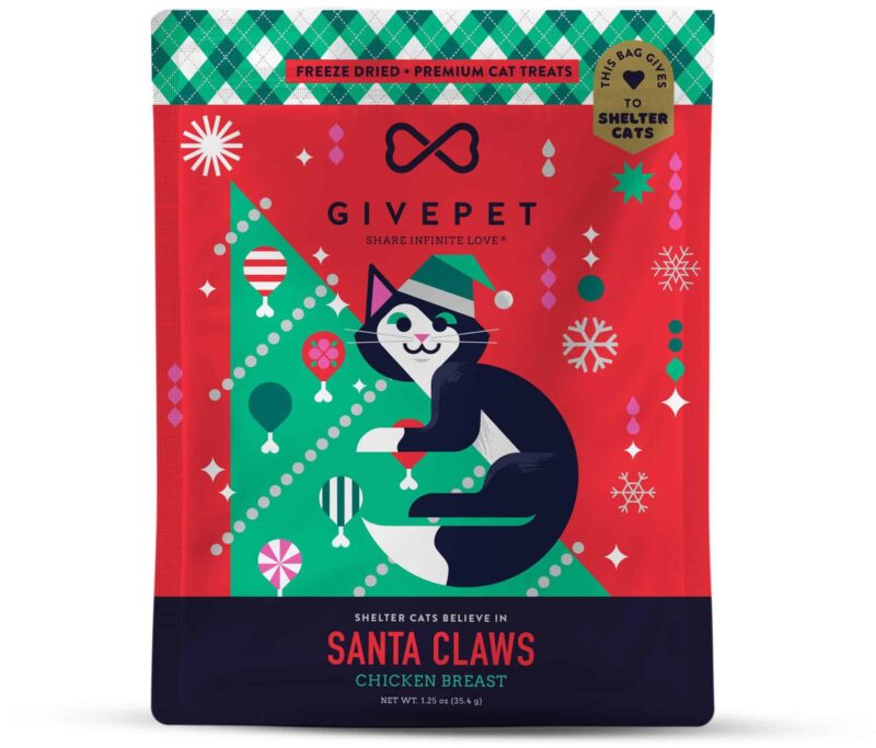 GivePet Santa Claws Chicken Breast Freeze-Dried Cat Treats 1.25 oz