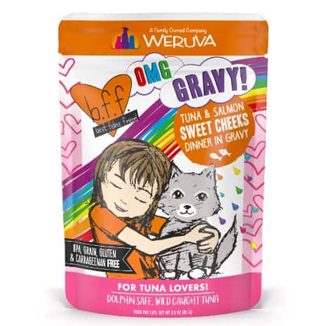 B.F.F. OMG Gravy Tuna & Salmon Sweet Cheeks Dinner in Gravy 3 oz